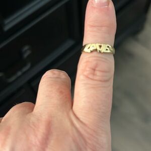 Yellow gold love ring